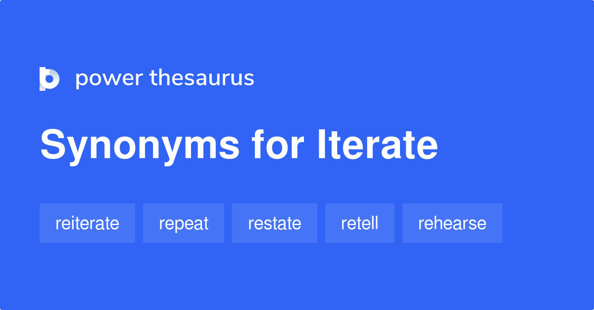 iterate synonyms