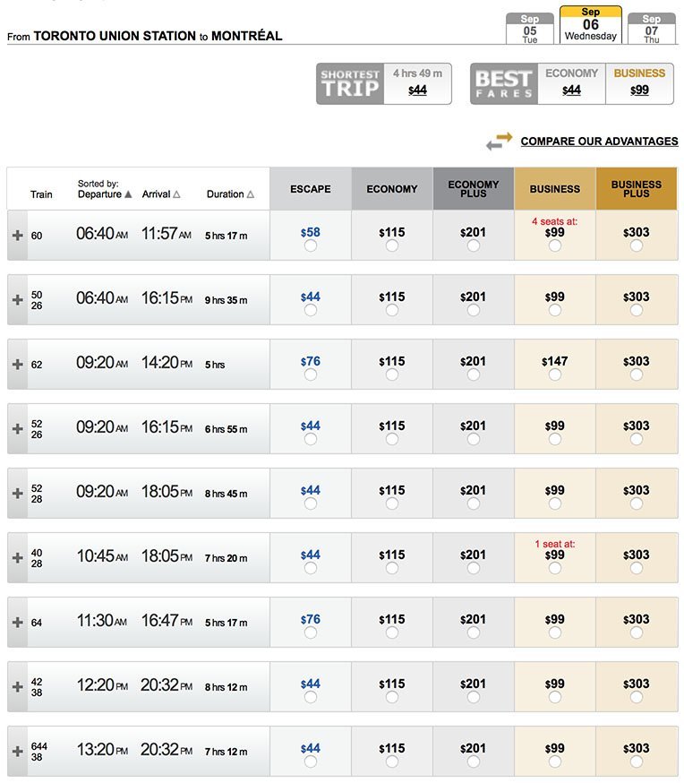 via rail buy tickets