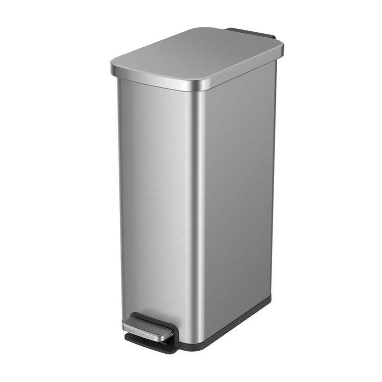 narrow kitchen trash can