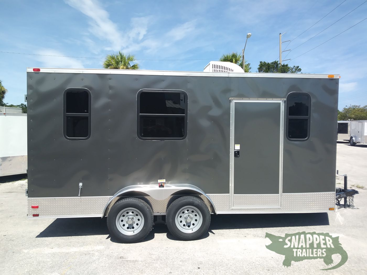 enclosed trailer with air conditioner