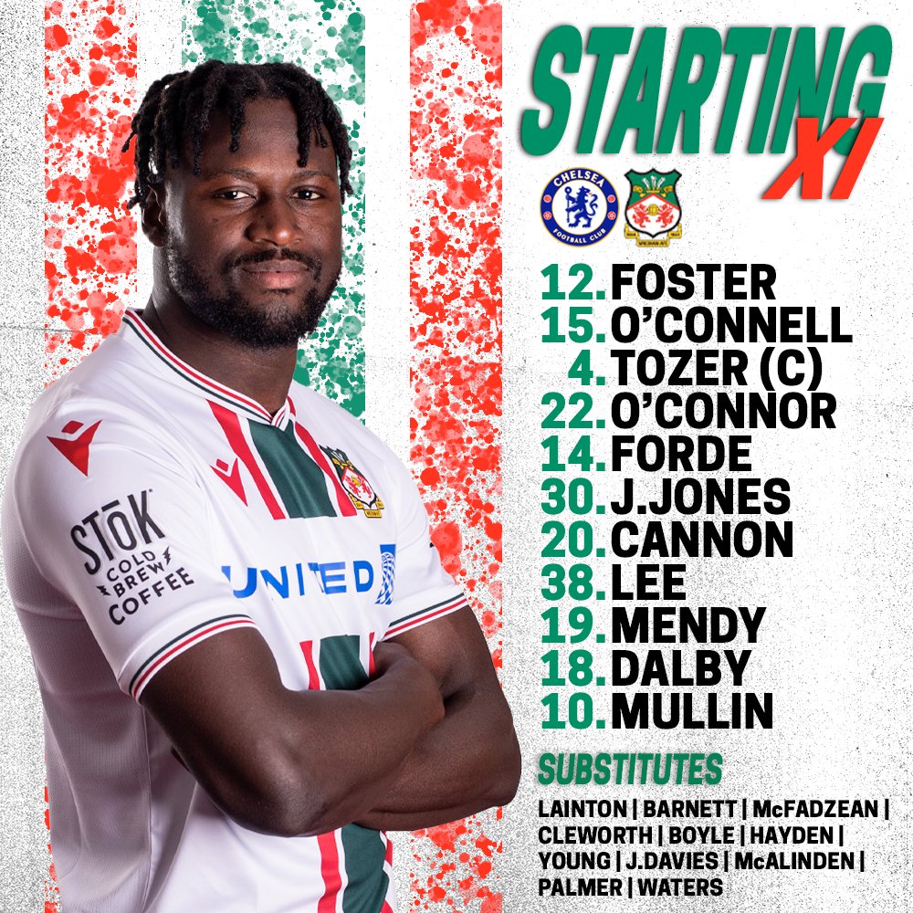 wrexham a.f.c. vs chelsea f.c. lineups