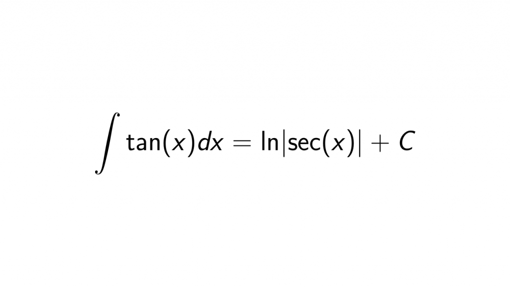 integral of tanx