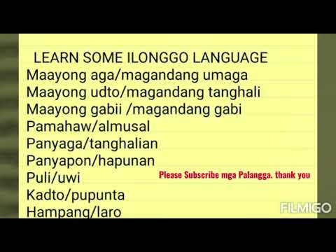 magandang umaga in hiligaynon