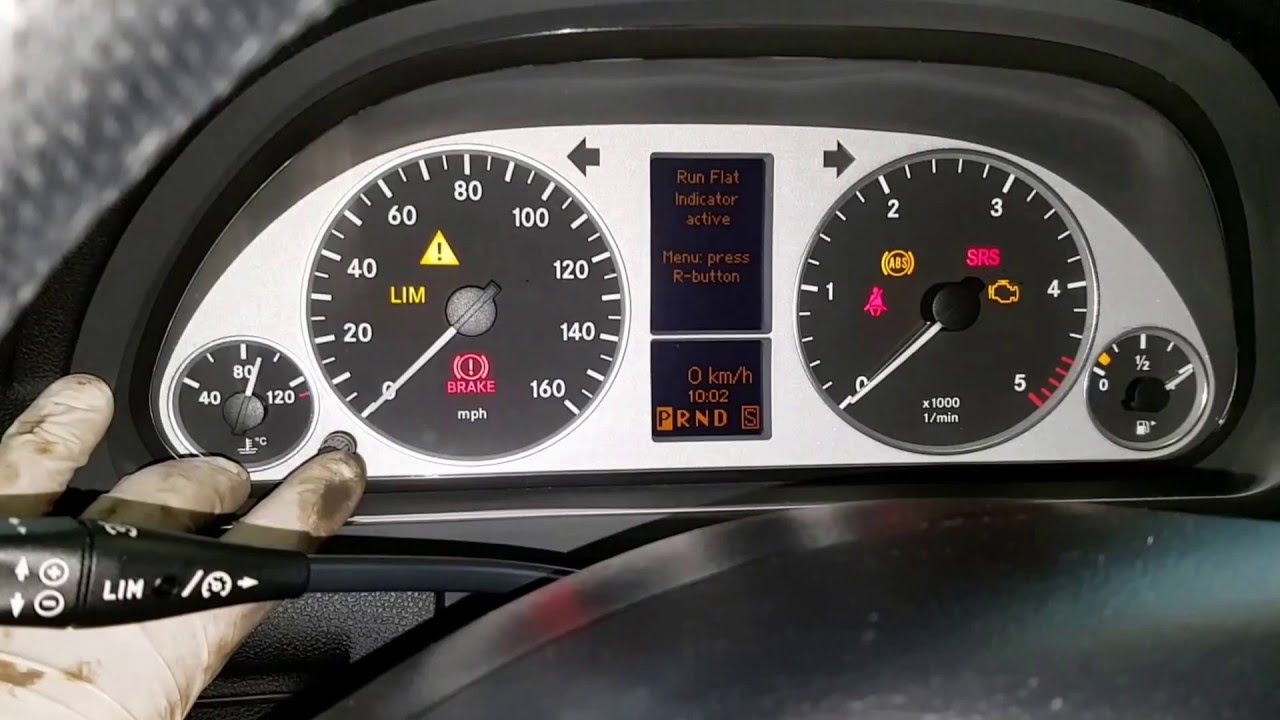 reset tyre pressure mercedes a class