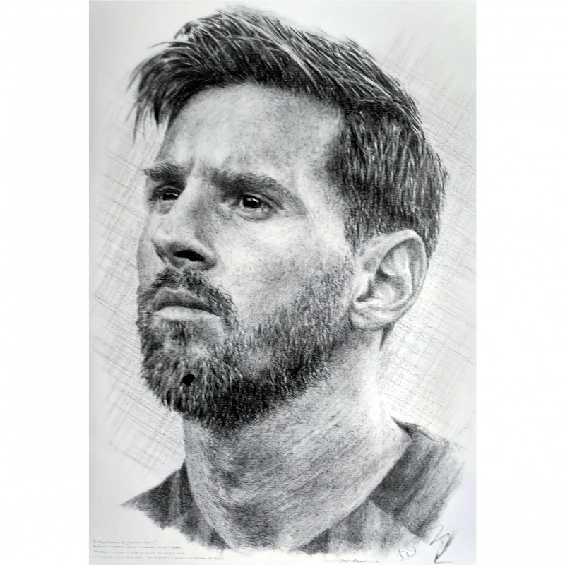 messi photos drawing