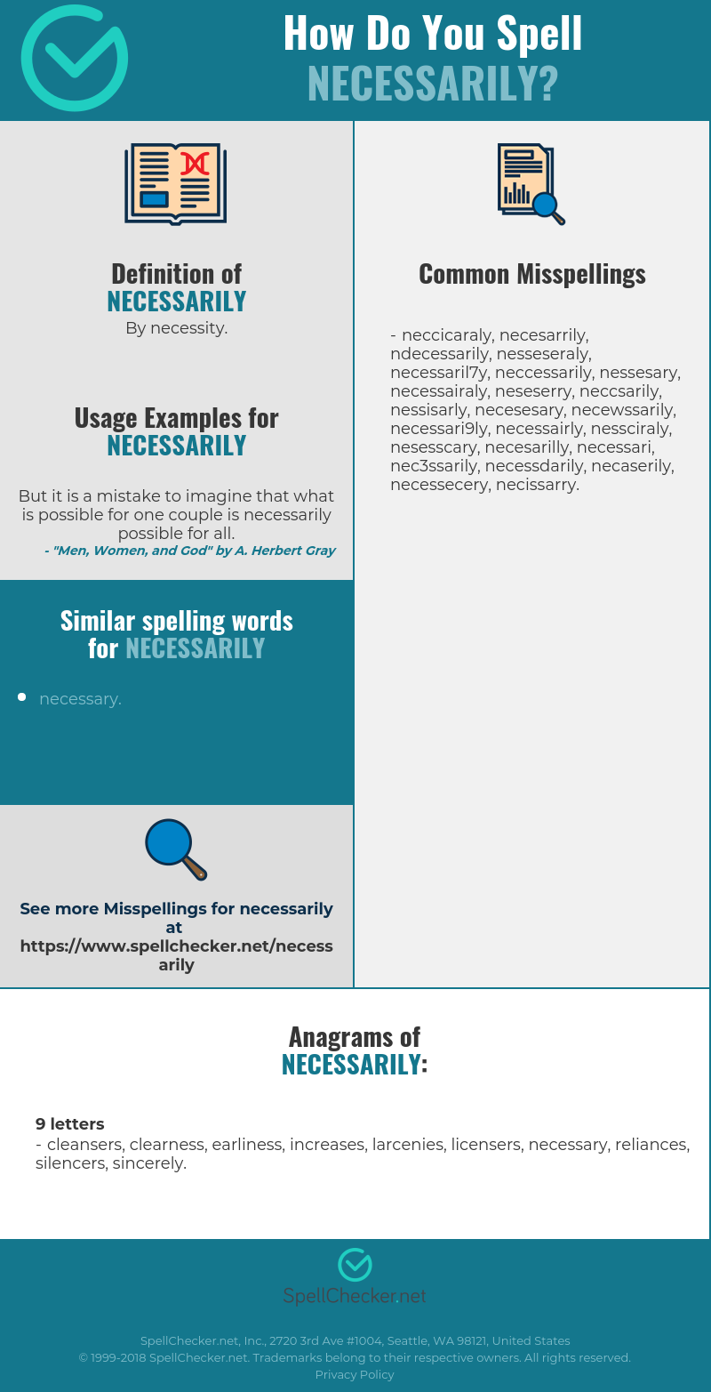 how to spell necessarily