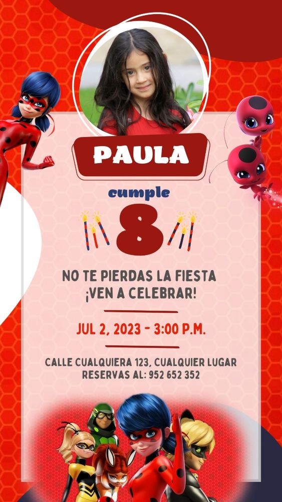 invitaciones de ladybug para whatsapp