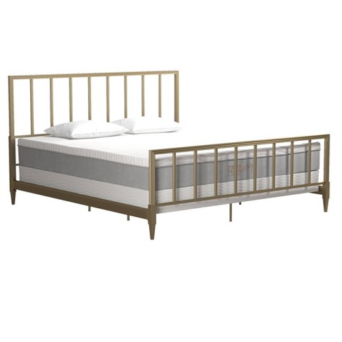 brass platform bed