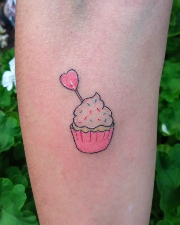 small cupcake tattoo