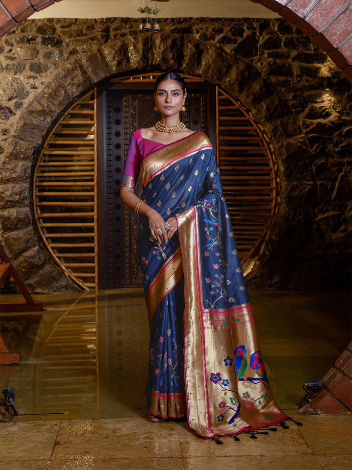 myntra paithani sarees