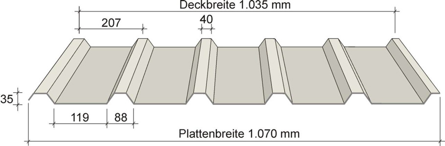 trapezblech 35/207 technische daten