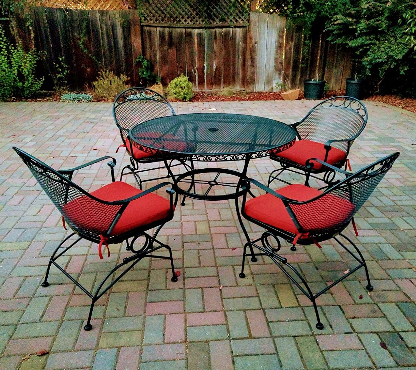 wrought iron patio set