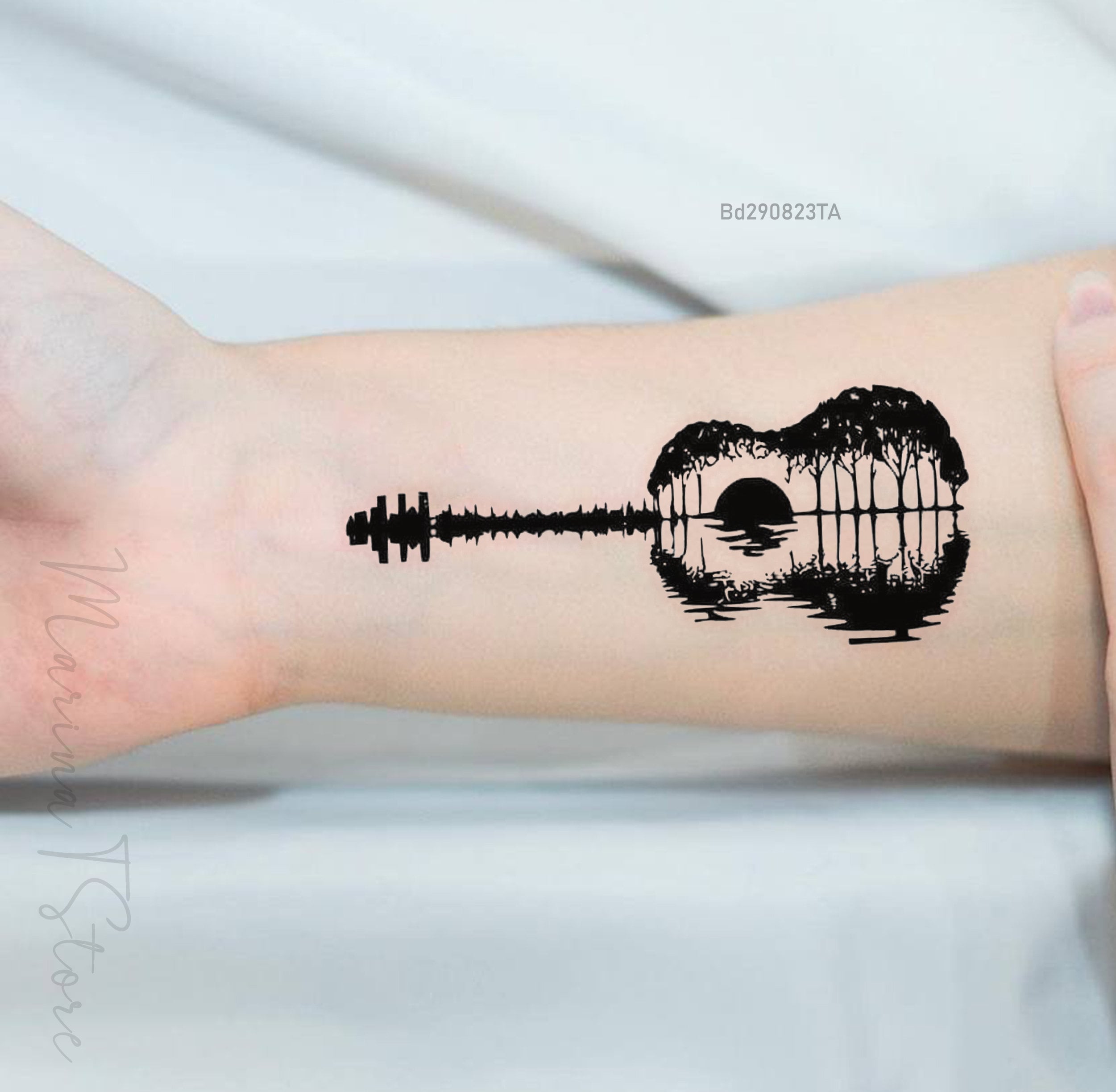 guitar tattoo