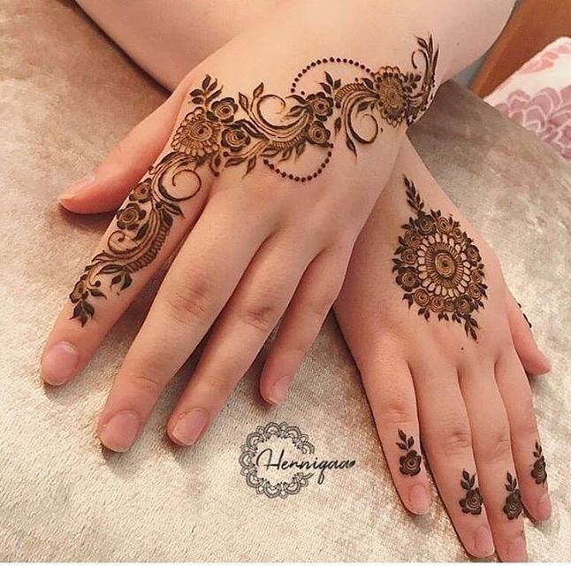 easy back hand arabic mehndi design