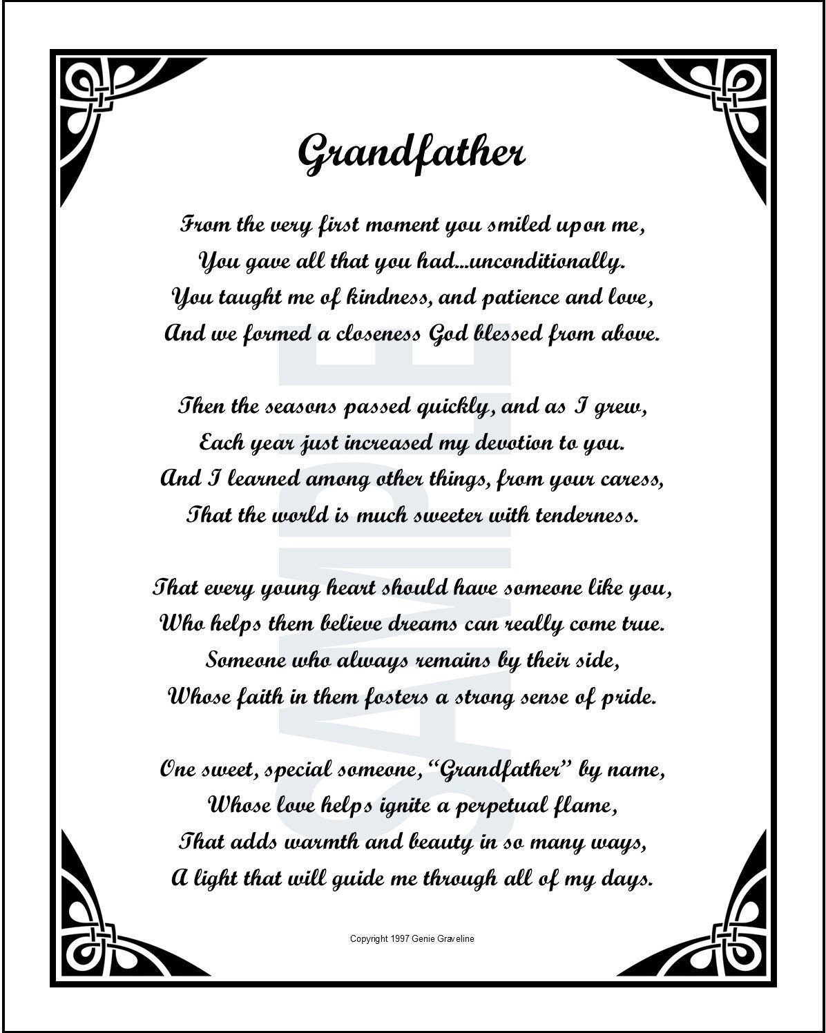 poems for a grandfathers funeral