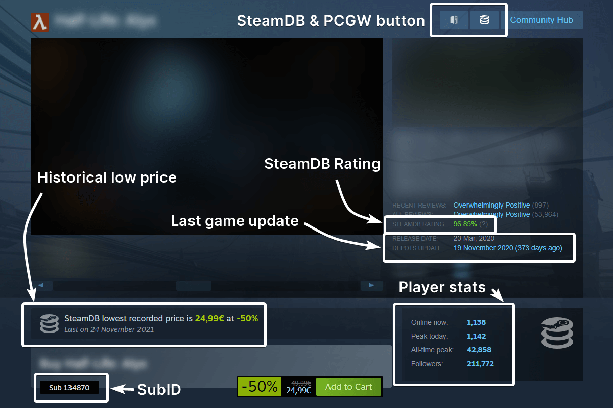 steam db info