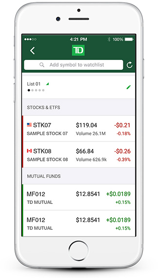 td investing