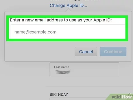 change icloud address