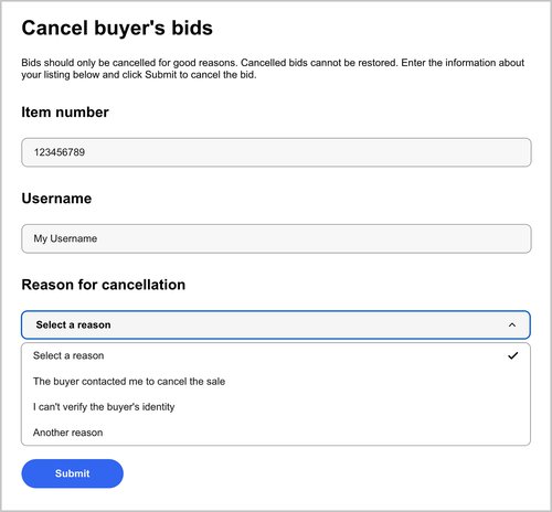 can you cancel your bid on ebay