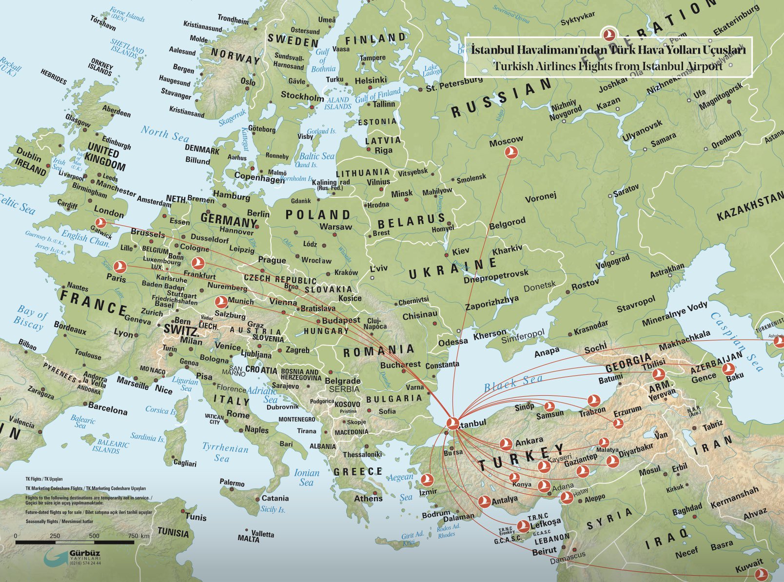 turkish airlines route map