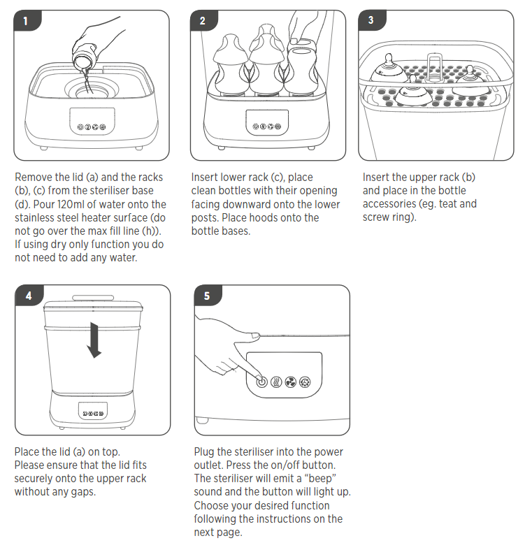 tommee tippee sterilizer instructions microwave