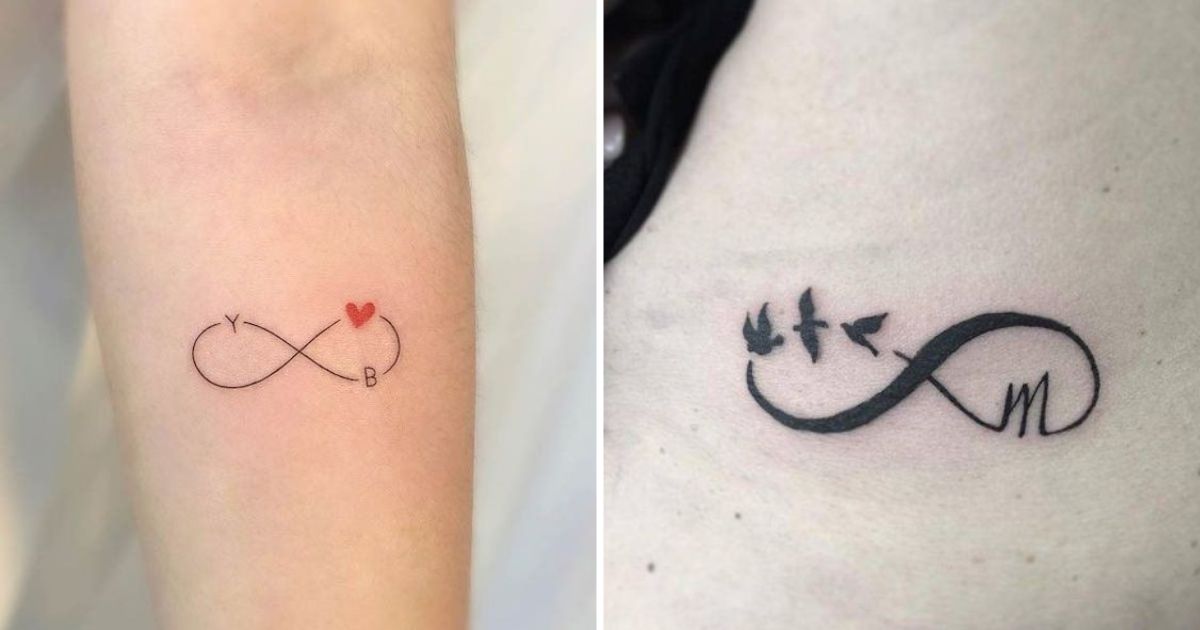 tatuajes de infinito con iniciales