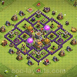 coc town hall 7 base layout