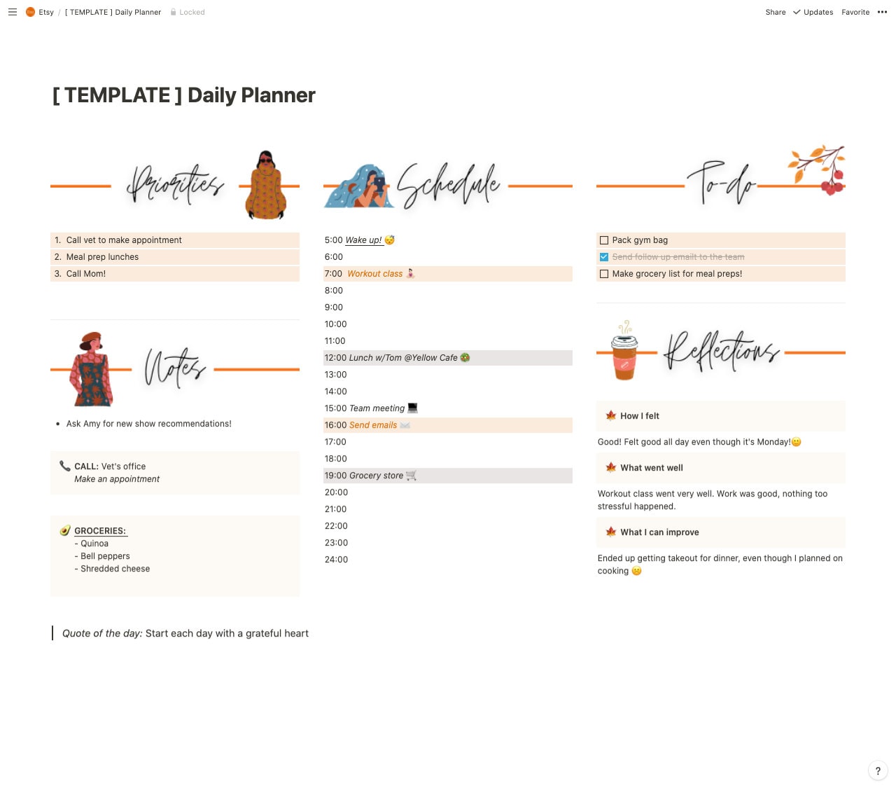 notion daily planner