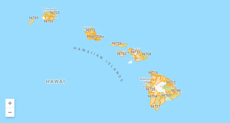 hawaii postal code honolulu