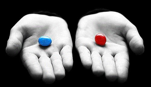 red pill blue pill meme template