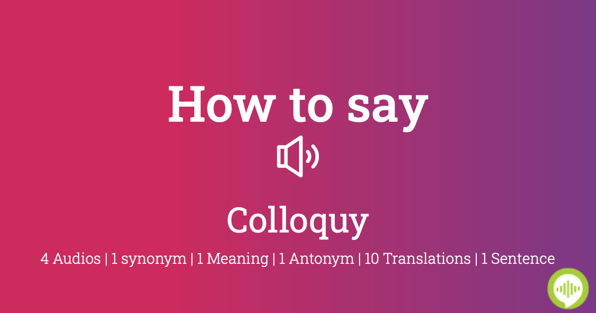 colloquy meaning in hindi