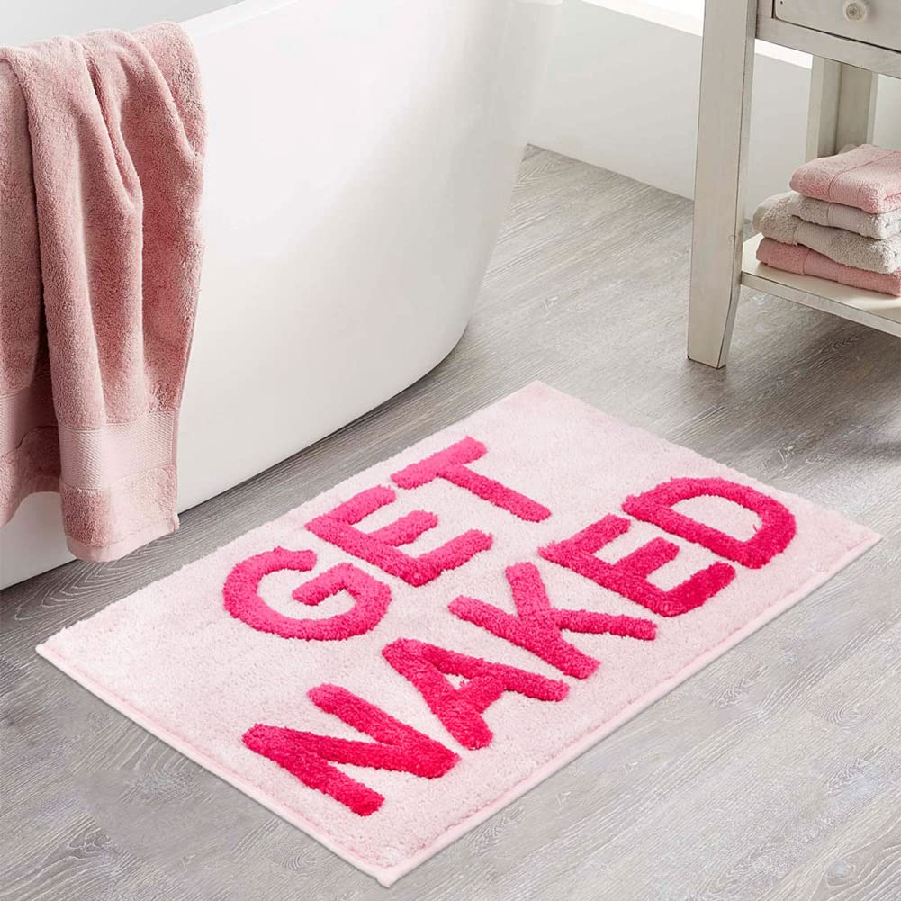 pink bath runner