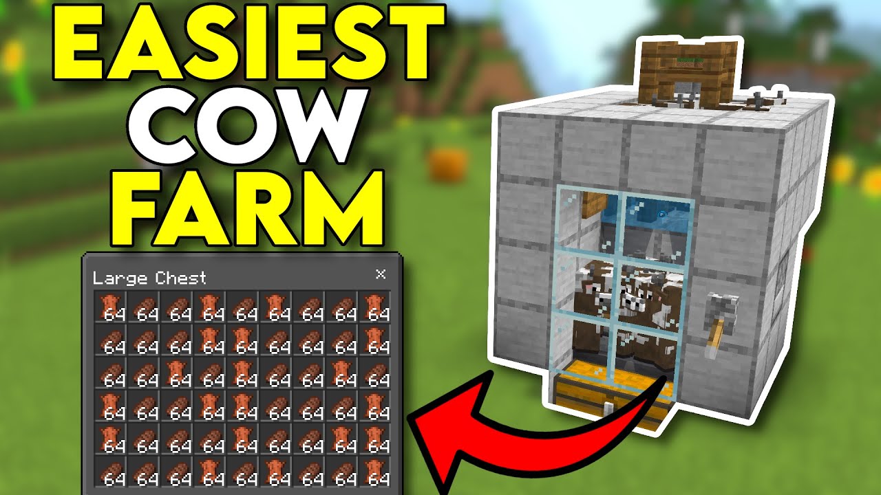 cow farm in minecraft