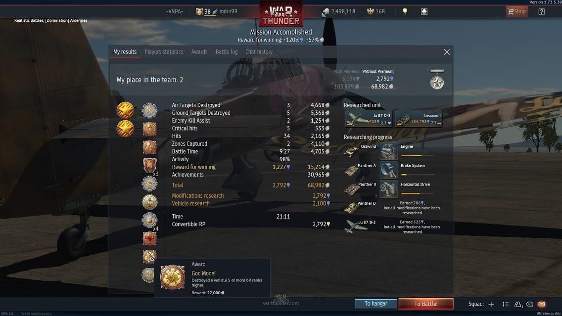 war thunder god mode