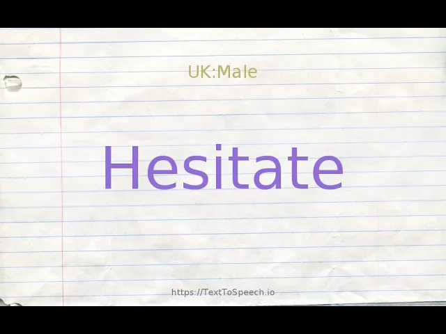 hesitate synonym