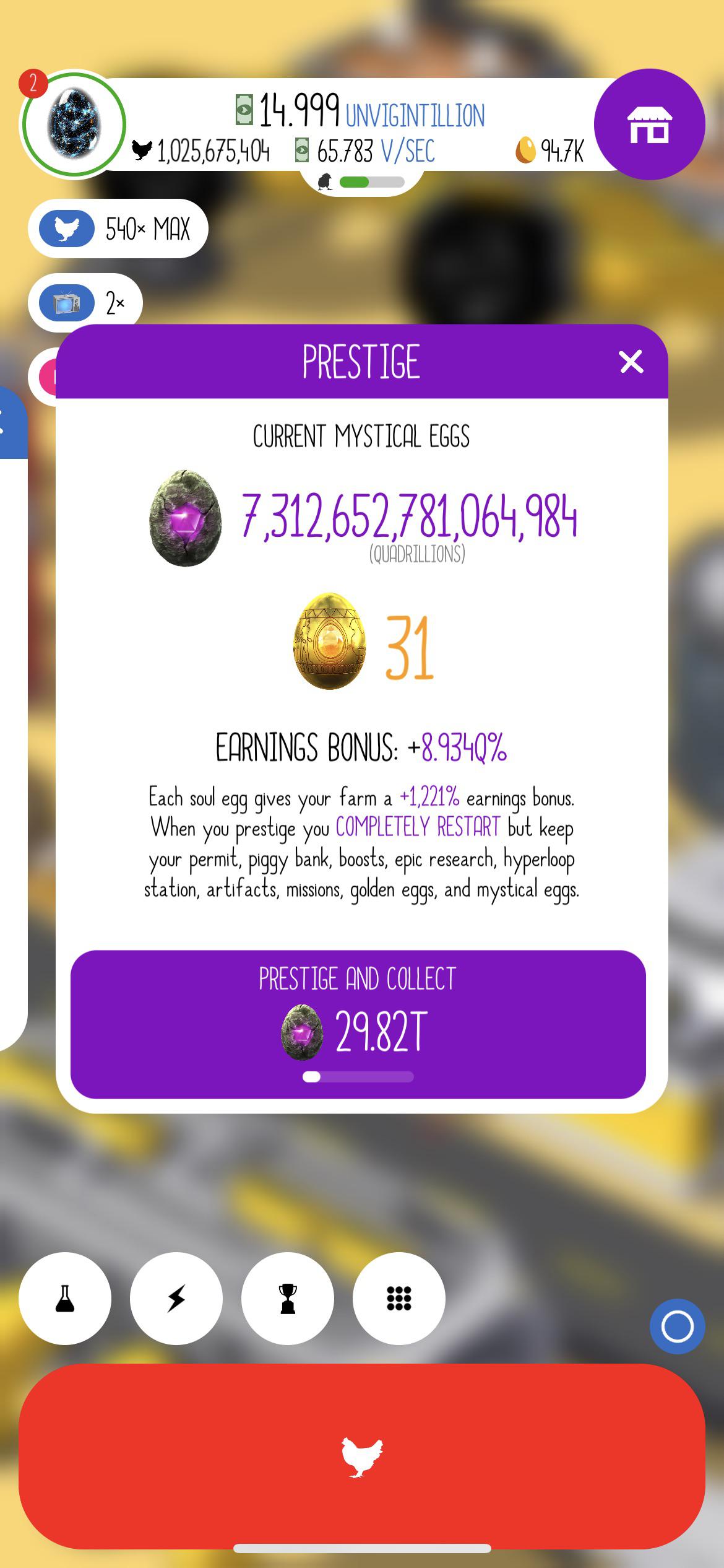 egg inc prestige