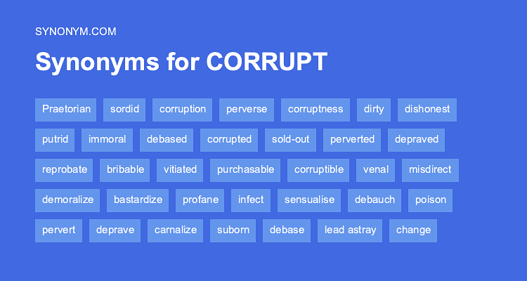 synonym for corruption