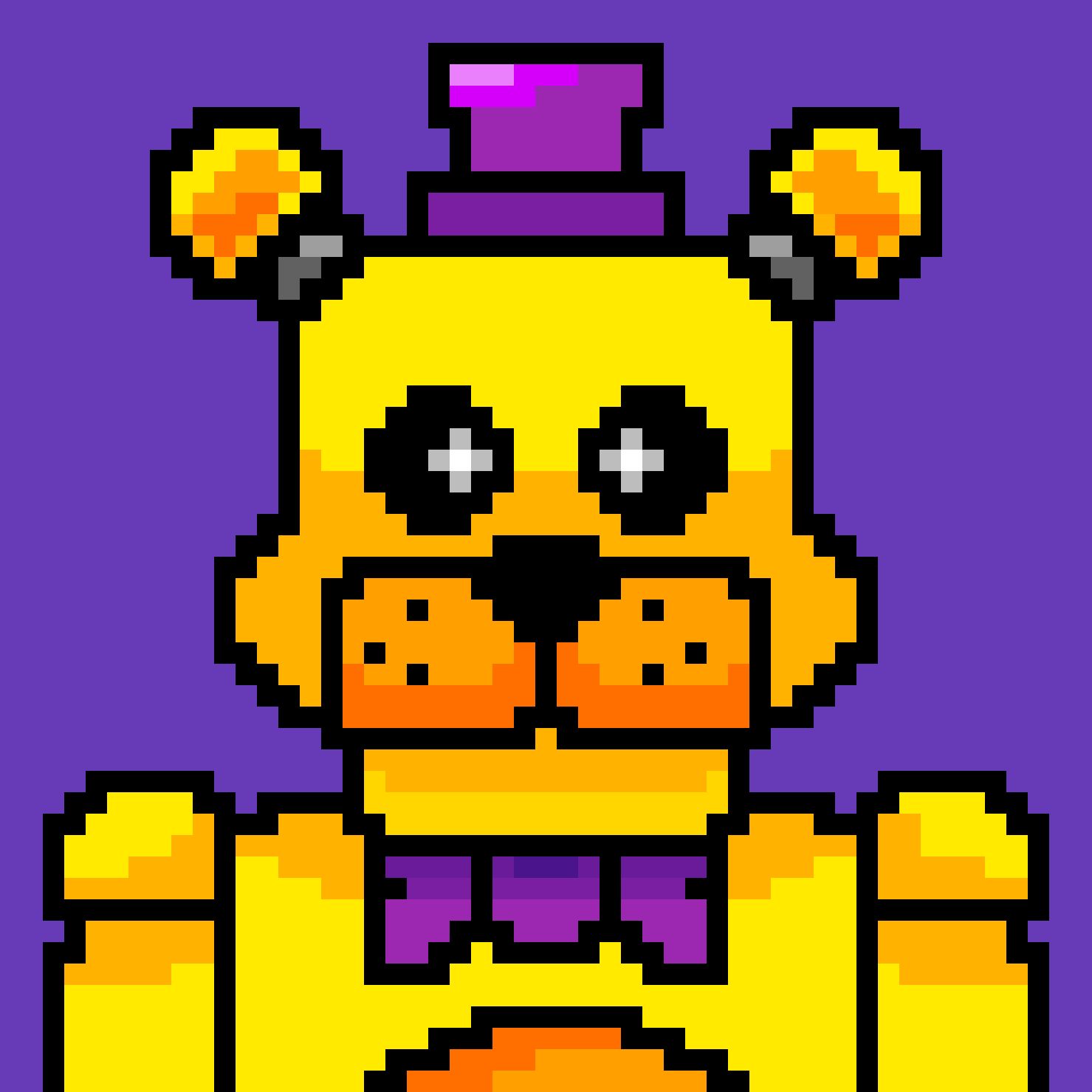 golden freddy pixel art