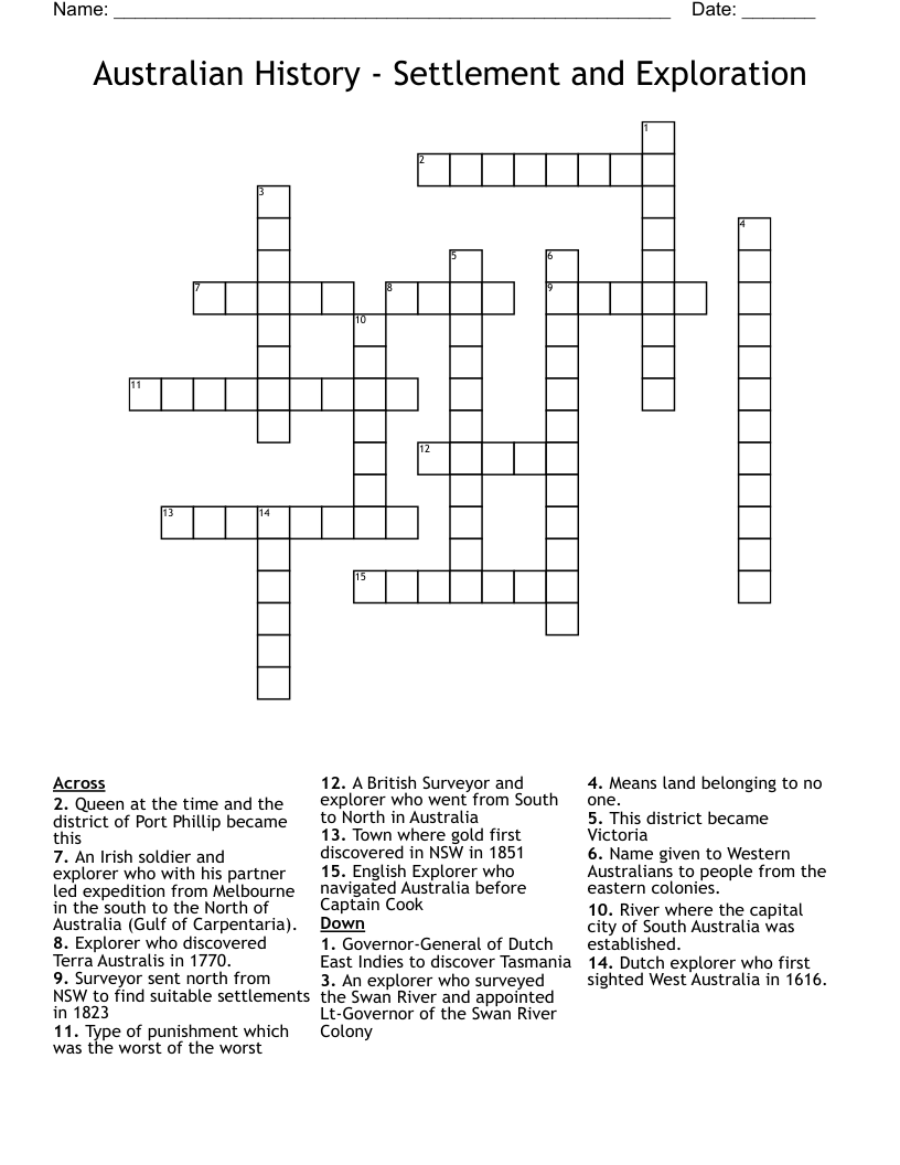 west australian crossword