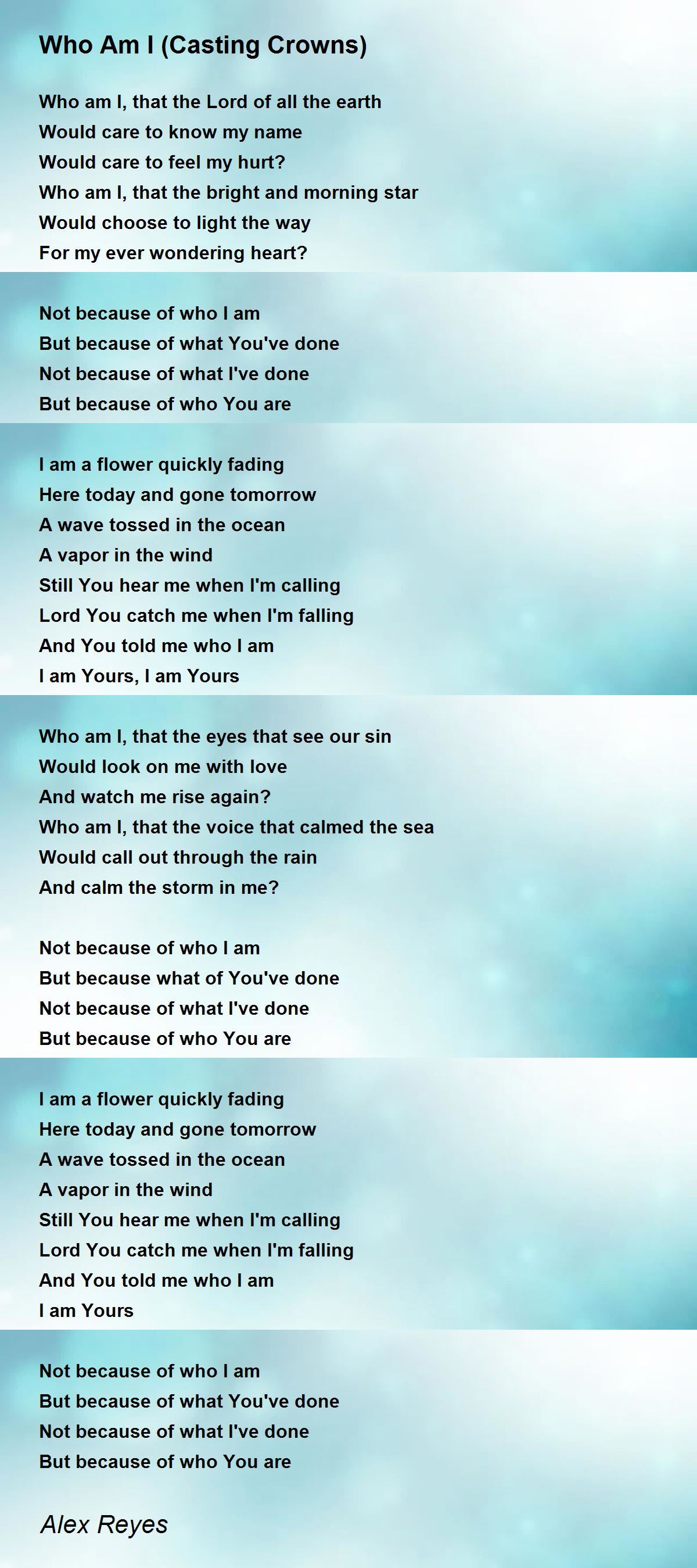 who am i lyrics