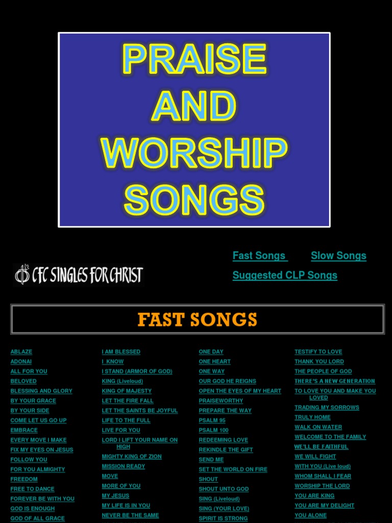 cfc song list