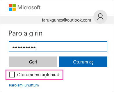 hotmail oturum sign