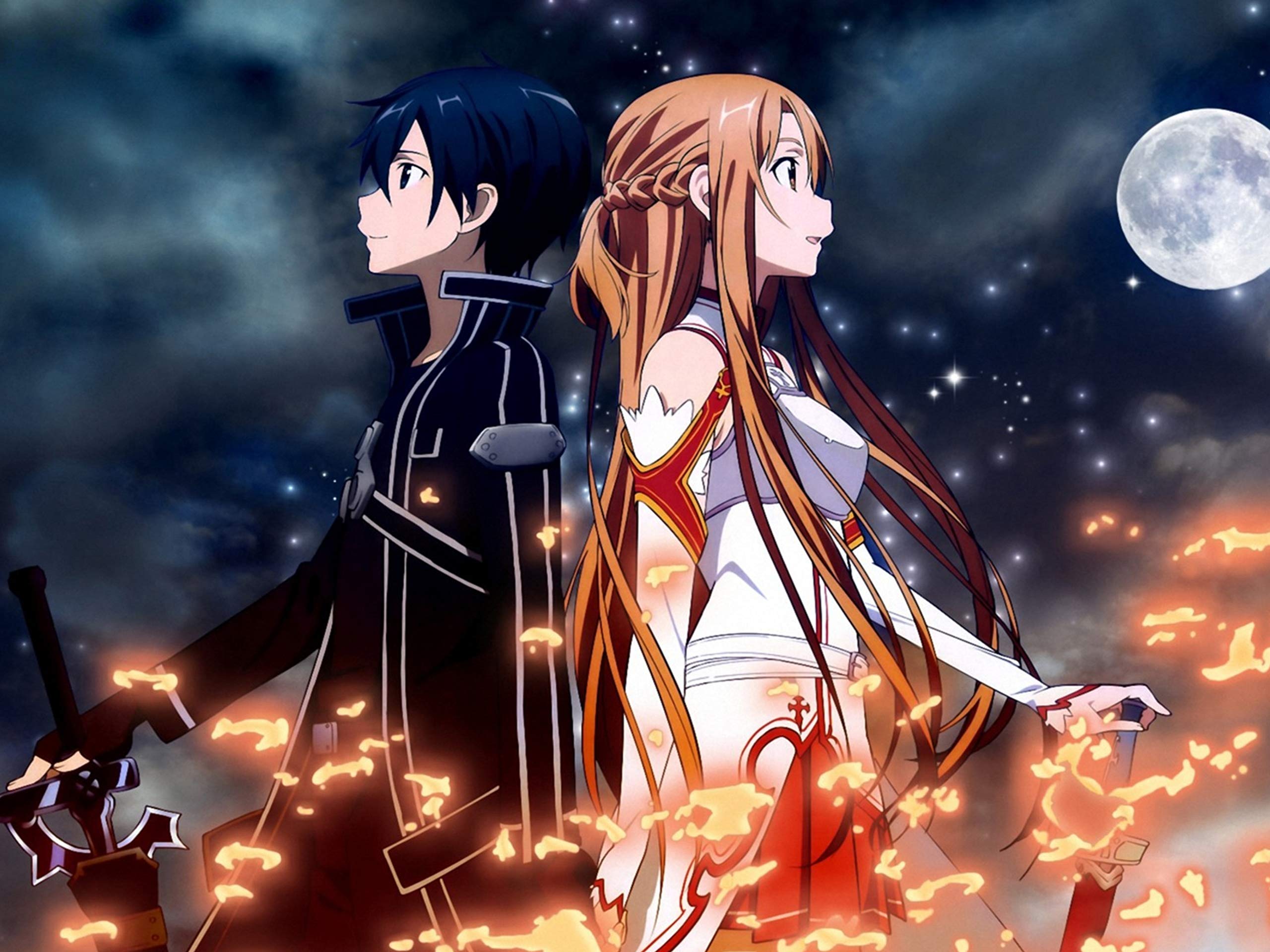 sword art online kirito and asuna