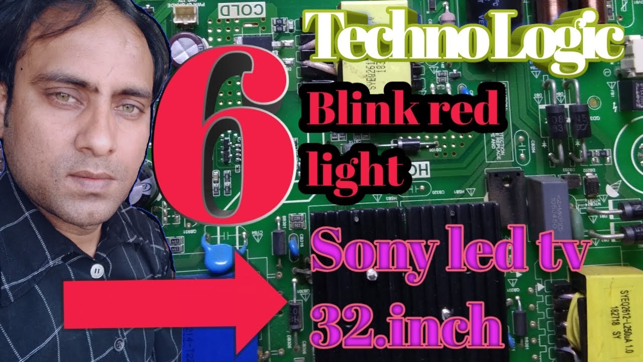 why is my sony tv blinking red 6 times