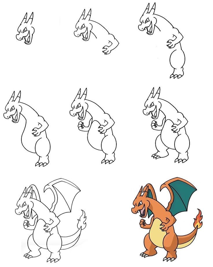 how do you draw charizard