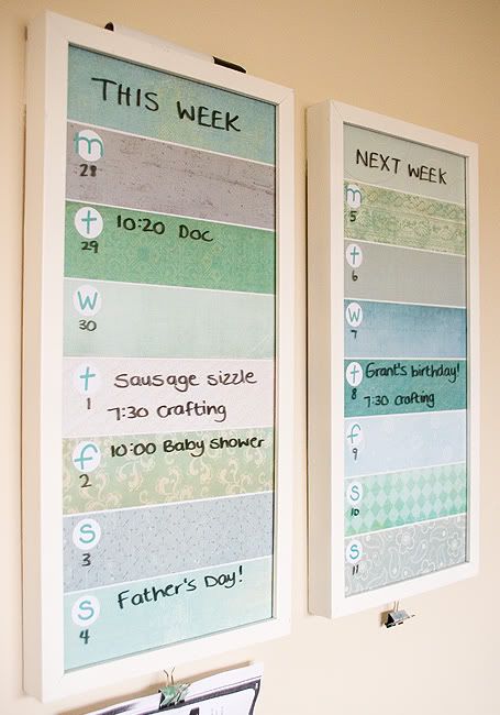 diy schedule board