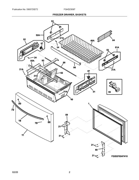 frigidaire refrigerator inside parts