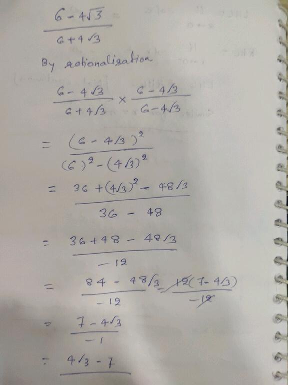 3 root 6 + 4 root 6 is equal to