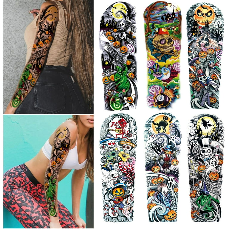 halloween tattoo sleeve