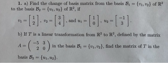 change of basis calculator